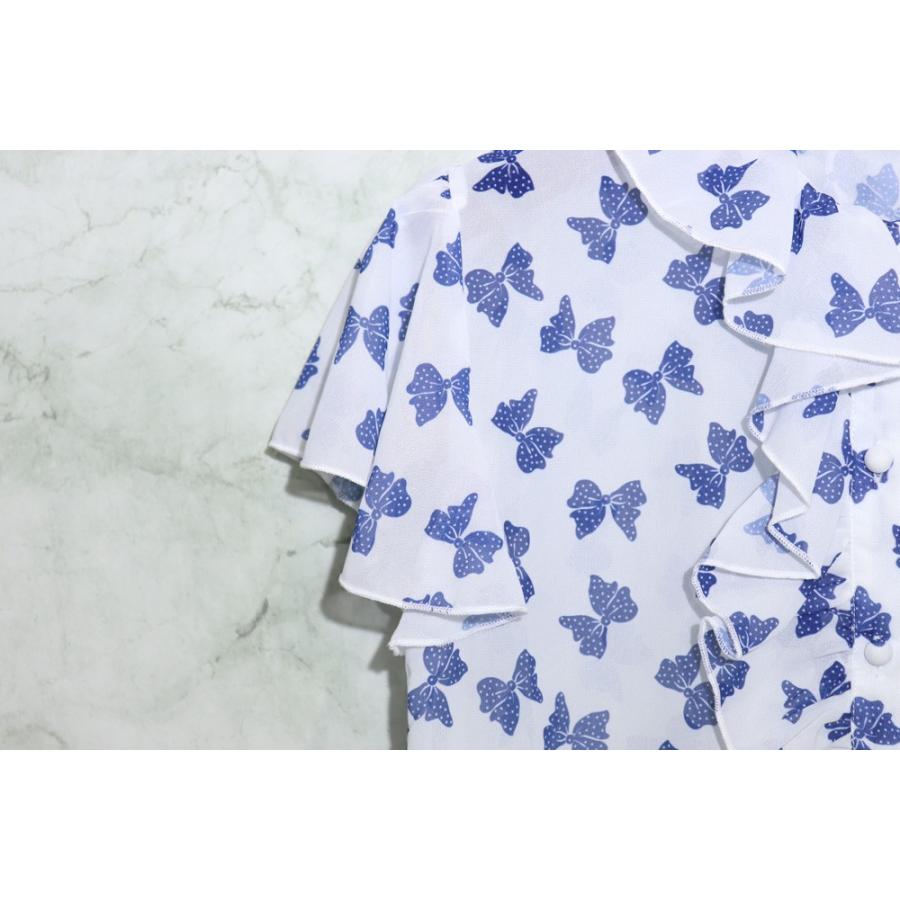 Sister Jane sister jane Bow Print Ruffle Blouse シスタージェーン 