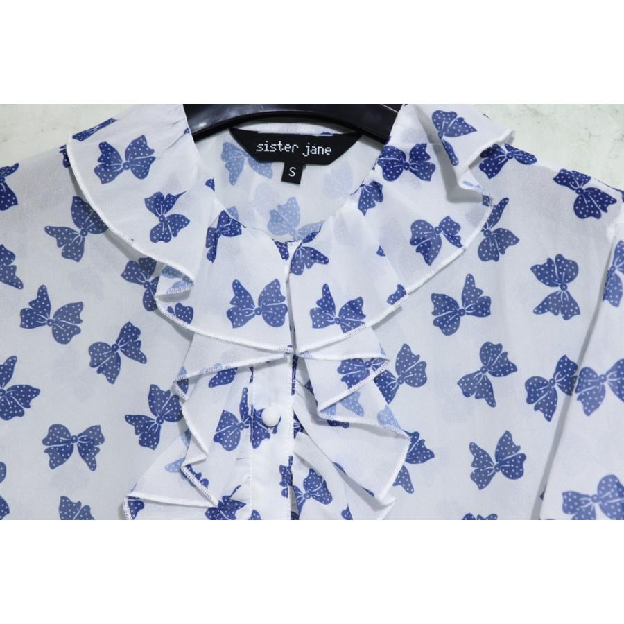 Sister Jane sister jane Bow Print Ruffle Blouse シスタージェーン 