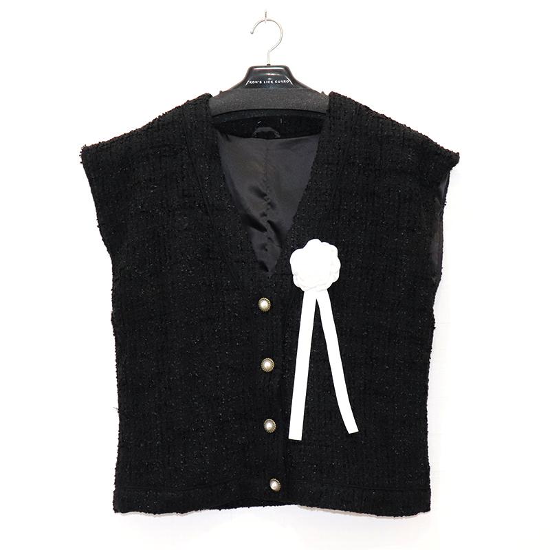 sister jane Sweetheart Tweed Sleevless Cardigan シスタージェーン
