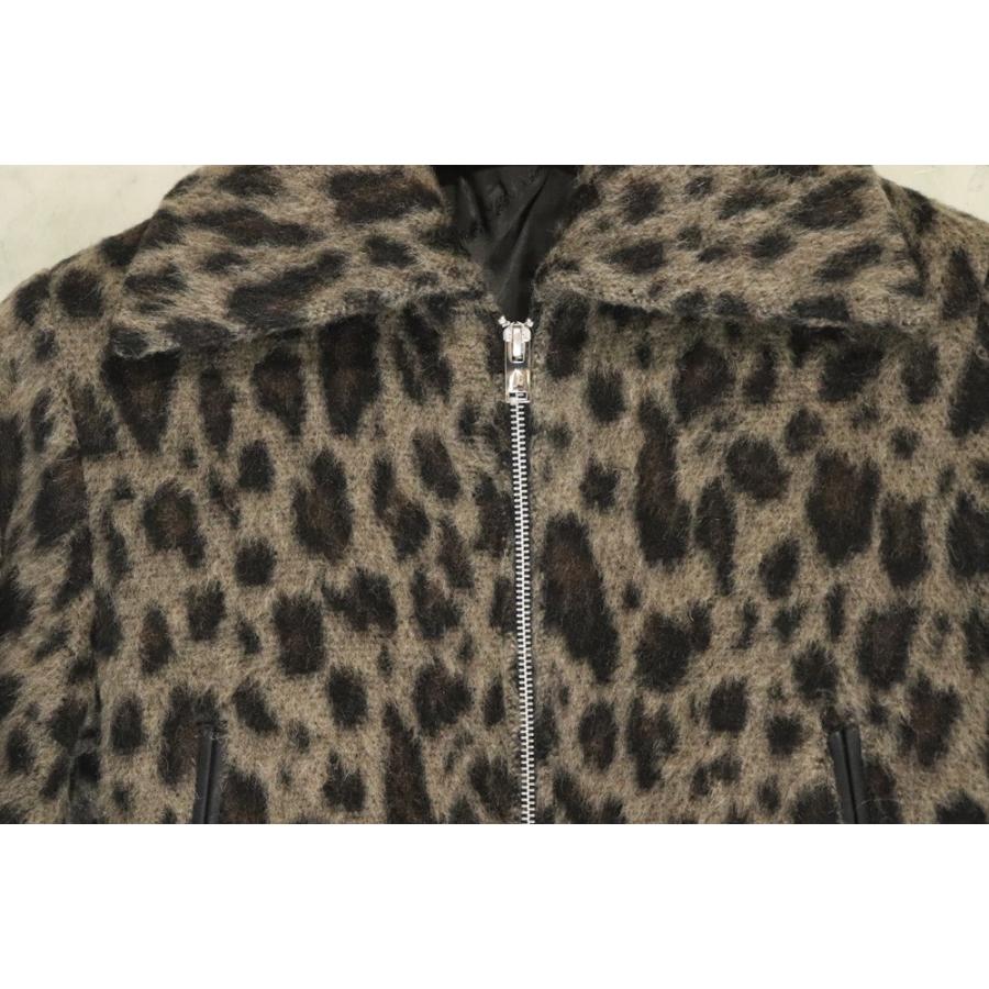 JOHN LAWRENCESULLIVAN LEOPARD SHAGGY ZIP UP JACKET ジョン