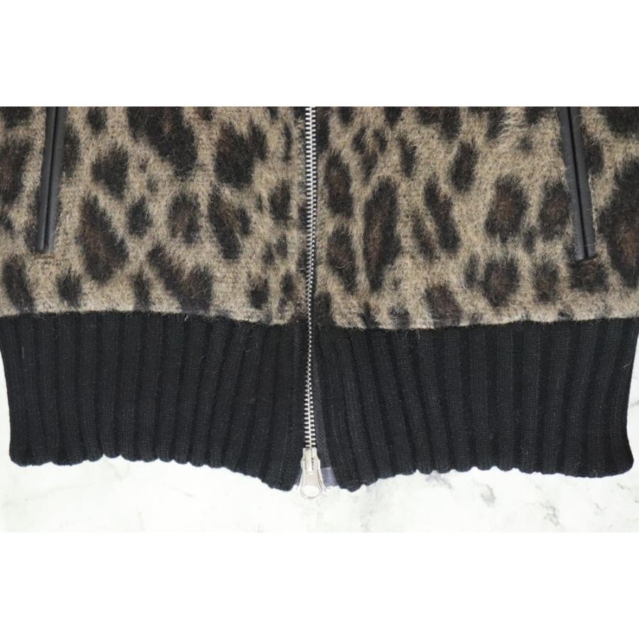 JOHN LAWRENCESULLIVAN LEOPARD SHAGGY ZIP UP JACKET ジョン 