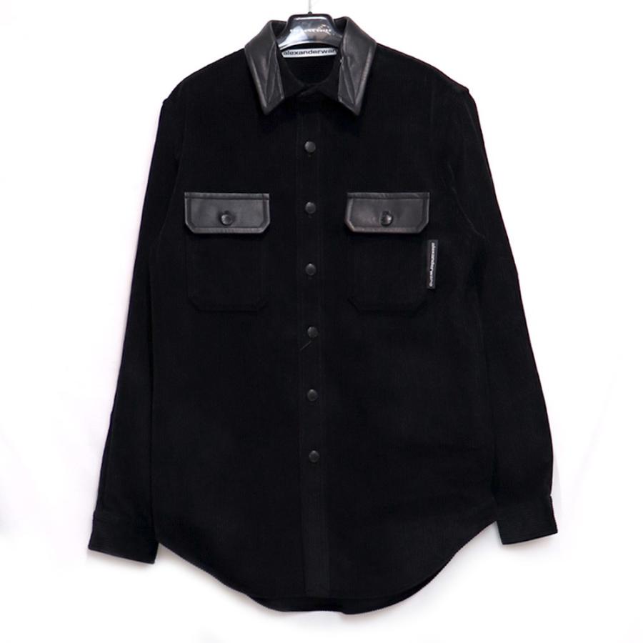ALEXANDER WANG AW SOFT CORDUROY BUTTONDOWN SHIRT アレキサンダーワン 春夏 コーデュロイ ボタンダウン レザー シャツ オーバーサイズ ビッグ 長袖