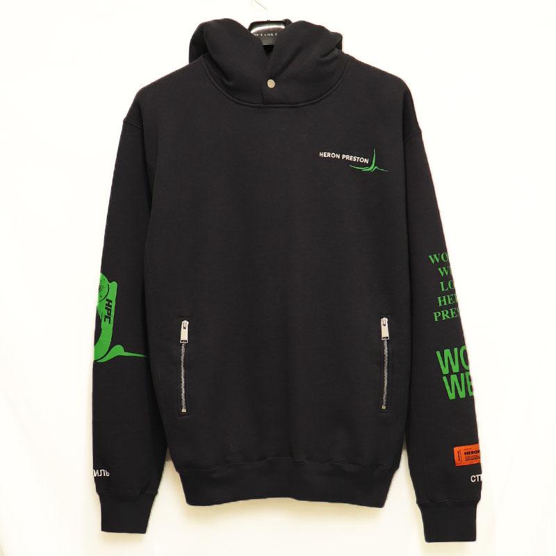 HERON PRESTON◆スウェットパーカー HERON PRESTON(ヘロンプレストン) / パーカー/M/コットン/BLK