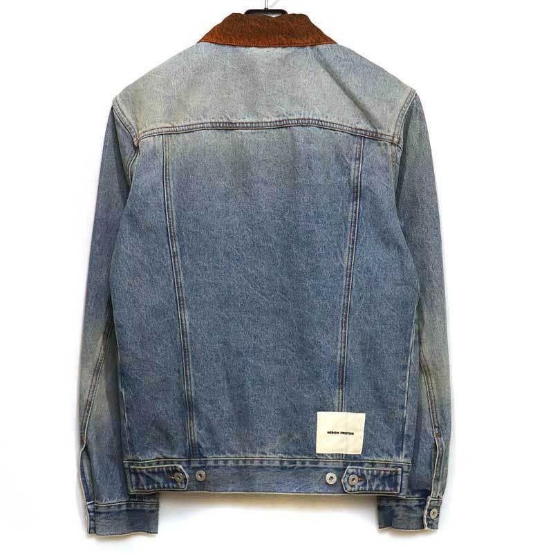 HERON PRESTON CONTARST DENIM TRUCKER ヘロンプレストン メンズ  