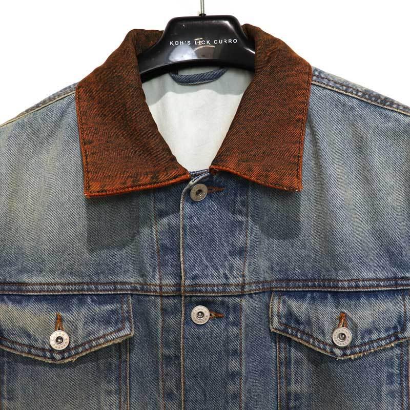 HERON PRESTON CONTARST DENIM TRUCKER ヘロンプレストン メンズ  