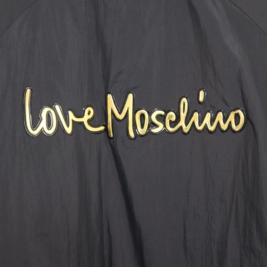 LOVE MOSCHINO BLACK LOGO BOMBER ラブ モスキーノ メンズ アウター 