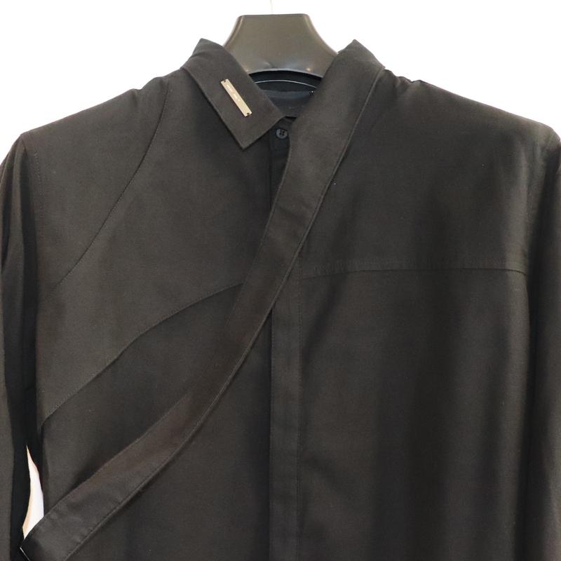 HELIOT EMIL LAYERD COLLAR STRAP SHIRT ヘリオットエミル メンズ  