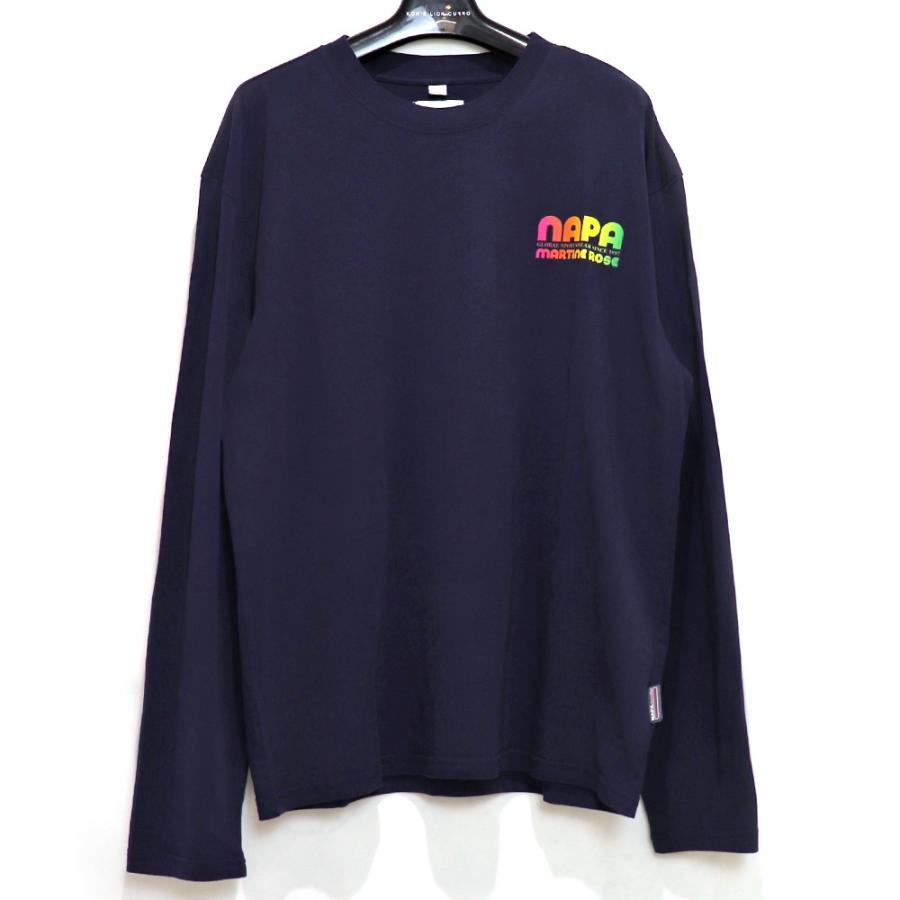 Napa by MARTINE ROSE NMR S-OGO ナパ・マーティンローズ 春夏 メンズ トップス プリント 長袖 Tシャツ カットソー ロンT L XL LL｜w-class