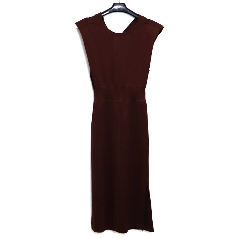 安い 21ss Quwagi Shoulder Dress クワギ レディース バック オープン ノースリーブ ワンピース ドレス 36 ブラウン 肌触りがいい Www Ladislexia Net