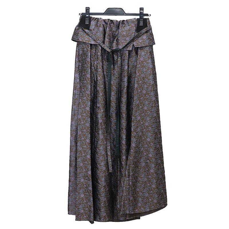 QUWAGI Jaquard Skirt クワギ レディース 花柄 フラワー ジャガード 