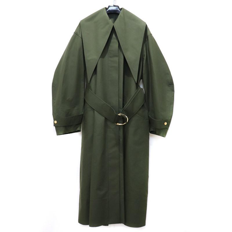 JW ANDERSON  SLIM COLLAR D-RING TRENCH COAT ジェイダブリューアンダーソン レディース アウター トレンチ コート S カーキ スプリング コート｜w-class