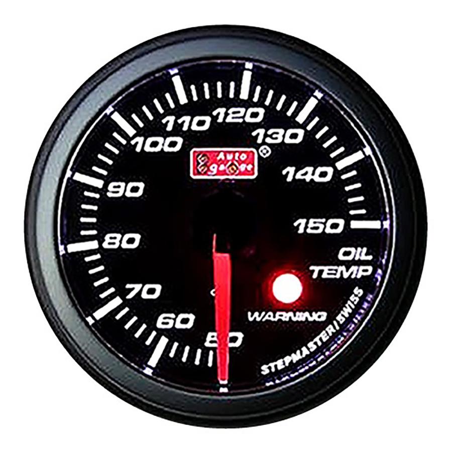 AUTOGAUGE オートゲージ SMシリーズ 黒 油温計 メーター径60mm スイス製ステップモーター スモークフェイス 追加メーター 後付け 車 ホワイトLED WEIMALL｜w-class