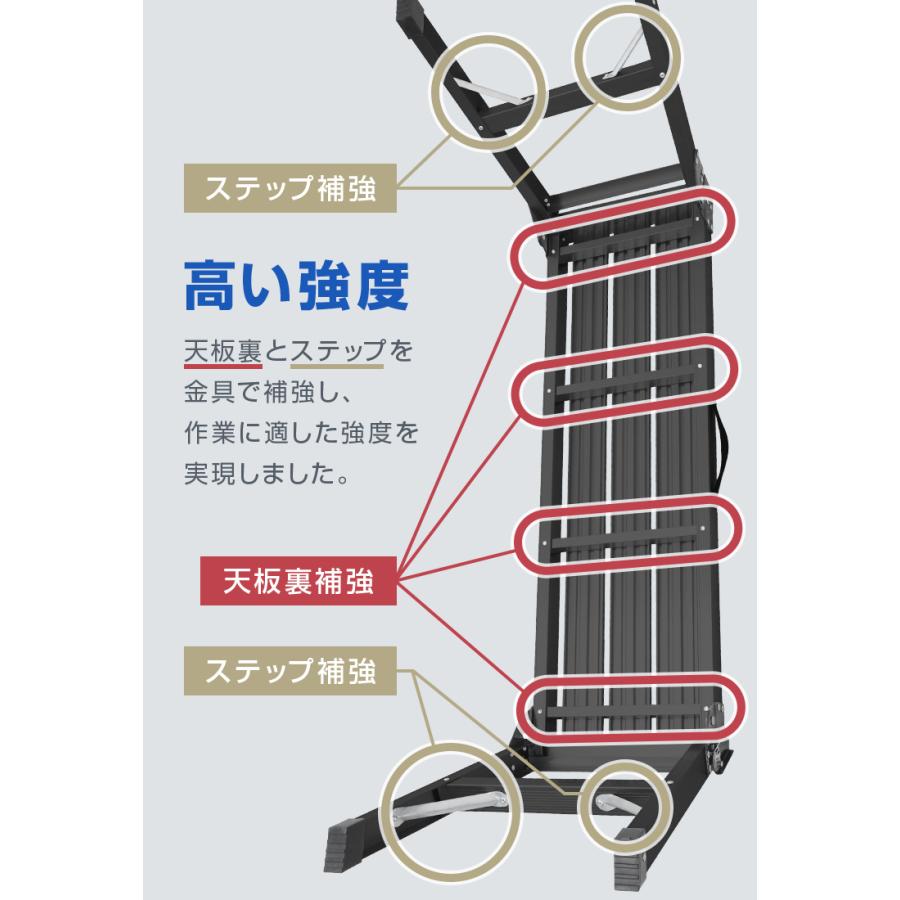 洗車台 脚立 幅100cm 耐荷重150kg 軽量 アルミ踏み台 折りたたみ式 持ち手付き 足場台 作業台 ステップ台 車用 はしご 持ち運び便利 | WEIMALL | 06