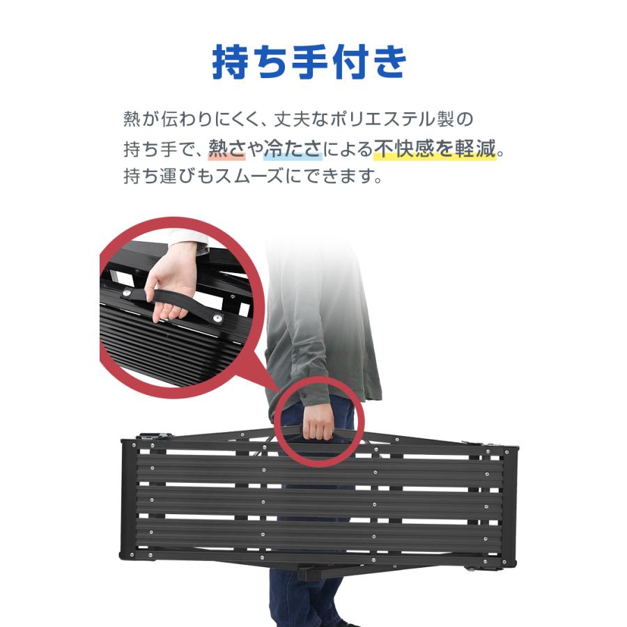 洗車台 脚立 幅100cm 耐荷重150kg 軽量 アルミ踏み台 折りたたみ式 持ち手付き 足場台 作業台 ステップ台 車用 はしご 持ち運び便利 | WEIMALL | 11