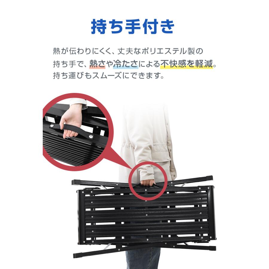 足場台 脚立足場 アルミ 高さ50cm 78×30cm 作業台 踏み台 アルミ足場台 折りたたみ 軽量 安全ロック付き 足場 洗車 掃除 ステップ台 WEIMALL | WEIMALL | 13