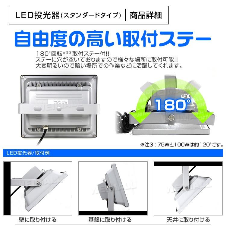 LED投光器 2個セット 100W 1000W相当 防水 防塵 作業灯 防犯 ワークライト 看板照明 集魚灯 駐車場灯 ガレージ 夜釣り ナイター 昼光色 一年保証 外灯 WEIMALL｜w-class｜11