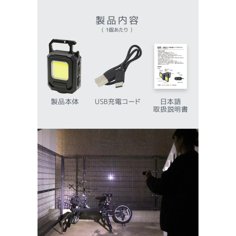WEIMALL（ウェイモール） LEDライト ミニ 投光器 両面 多機能 2個