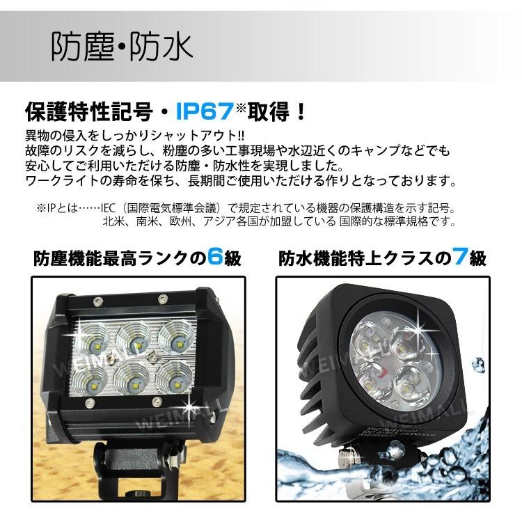 LED作業灯 LED ワークライト  作業用 ライト 外灯 27W 6000K 防水 丸型 12V 24V対応 集魚灯 ステー付 WEIMALL｜w-class｜04