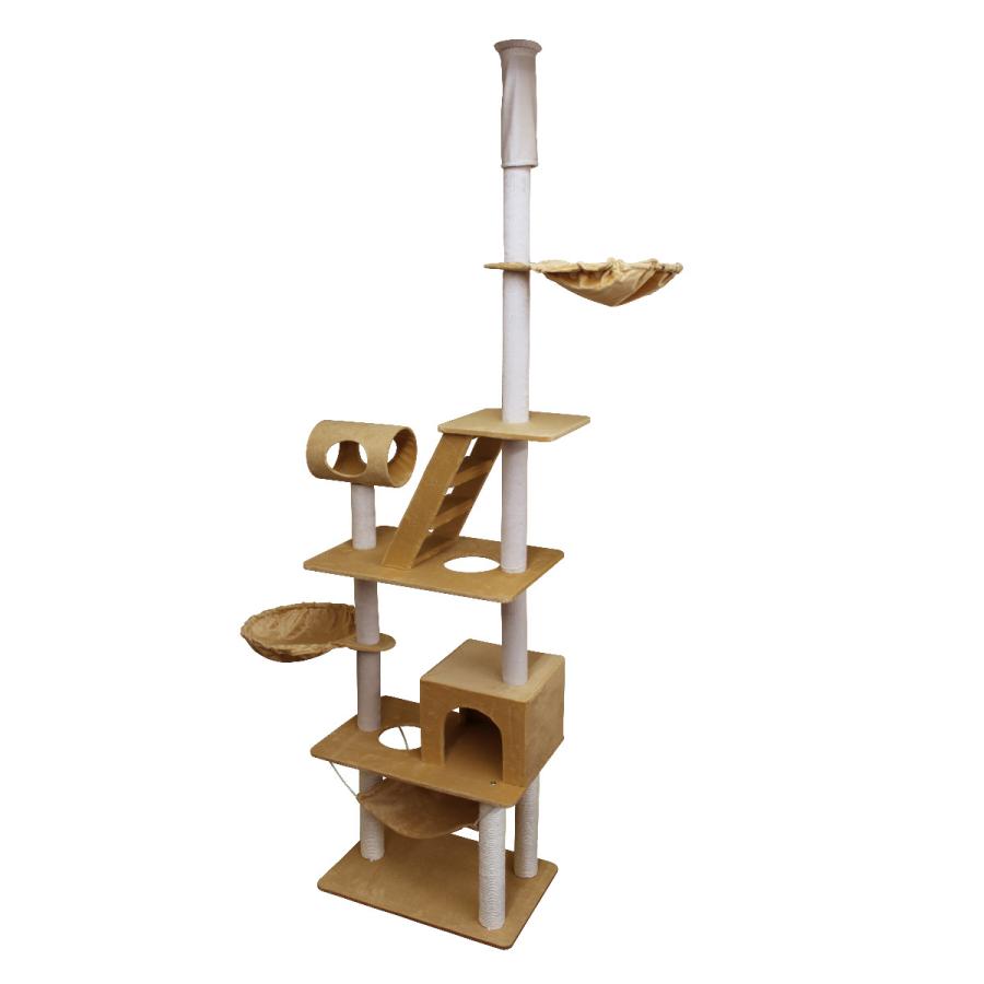 キャットタワー 突っ張り型 大型 麻 260cm 猫タワー おしゃれ 爪とぎ 猫グッズ スリム 遊び場 W Class 通販 Paypayモール