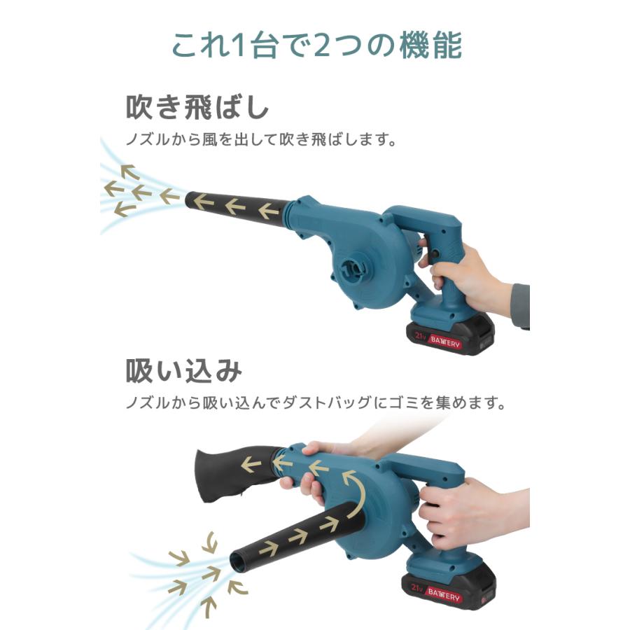 未使用品　充電式ブロワーバキューム　吹き飛ばし、吸い込み WEIMALL ブロワー 充電式 バキューム 充電式ブロワー 集塵機