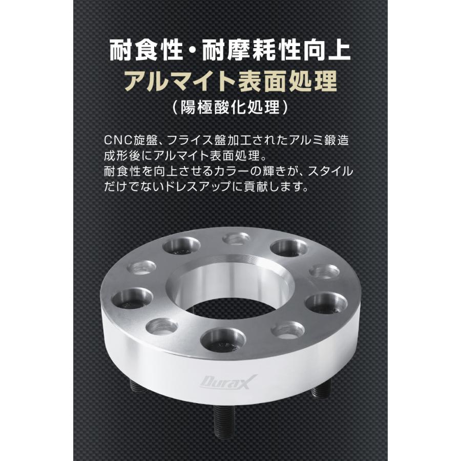 Durax ワイドトレッドスペーサー ワイトレ スペーサー 30mm  ブラック 黒 114.3-5H-P1.5 5穴 (トヨタ 三菱 ホンダ マツダ いすゞ ダイハツ) 2枚セット | Durax | 05