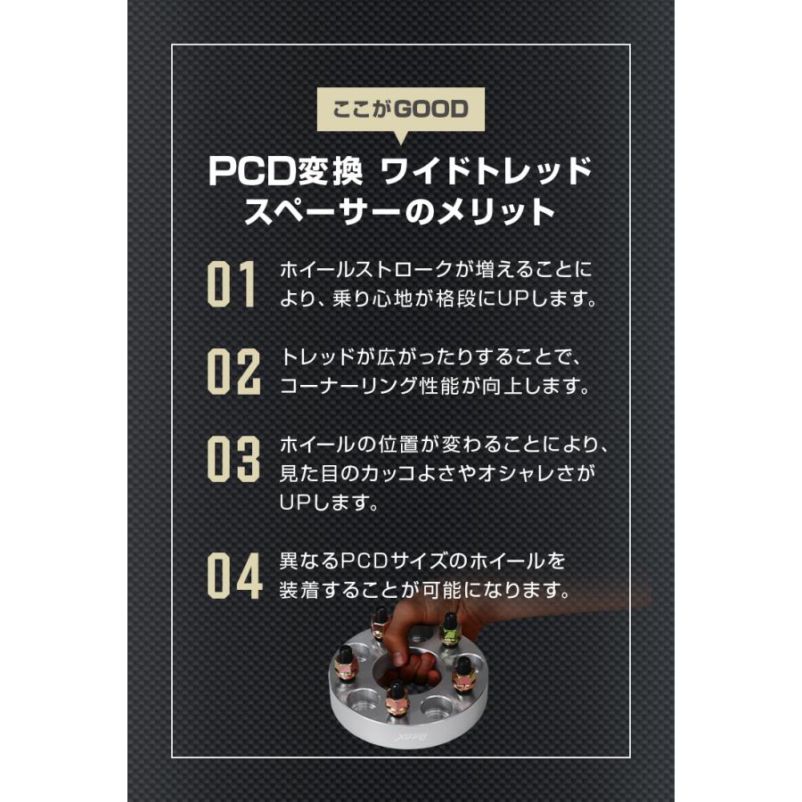 Durax PCD変換 ワイドトレッドスペーサー 50mm PCD100 114.3-4H-P1.5 4