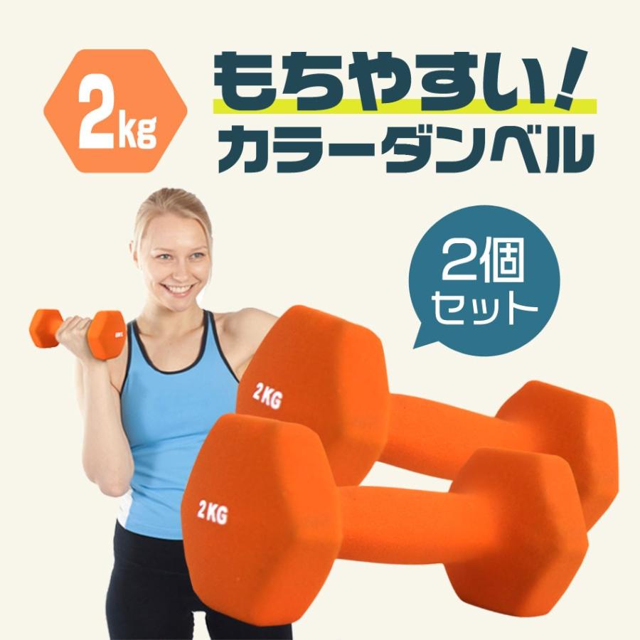 ダンベルセット 2kg 2キロ 2個セット 女性 エクササイズ 鉄アレイ トレーニング 筋トレ ダイエット W Class 通販 Paypayモール