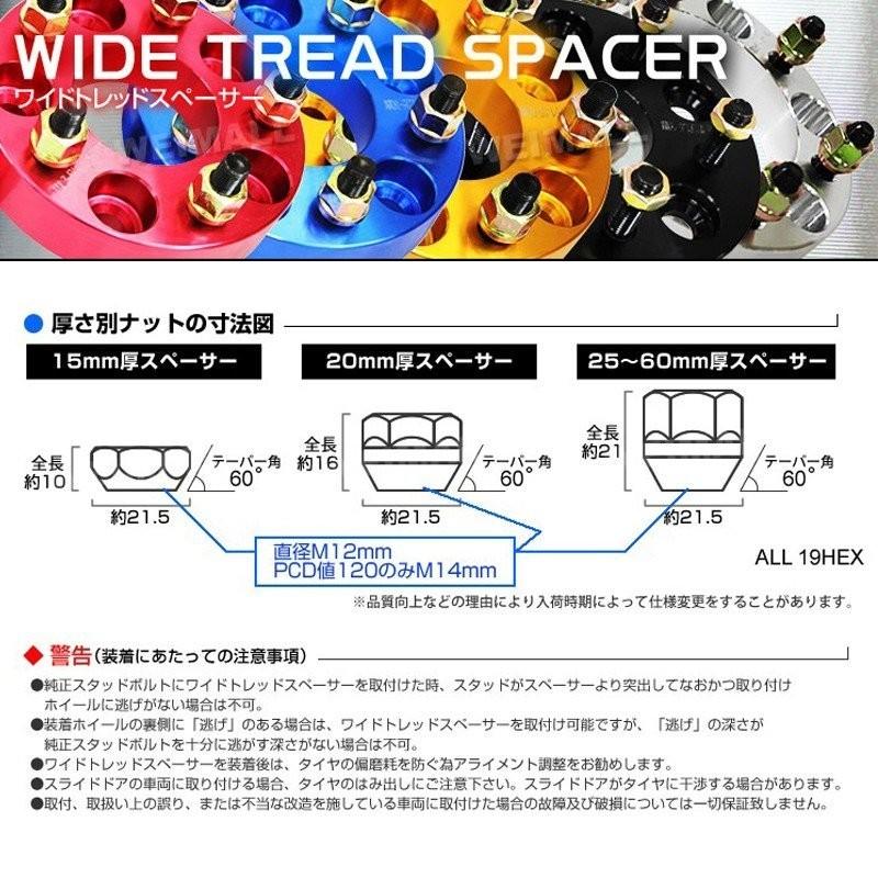 Durax ワイドトレッドスペーサー ワイトレ スペーサー ホイールスペーサー厚さ 20mm  2枚セット ワイトレ ツライチ仕様に 選べる2色 シルバー 銀 ブラック 黒｜w-class｜05