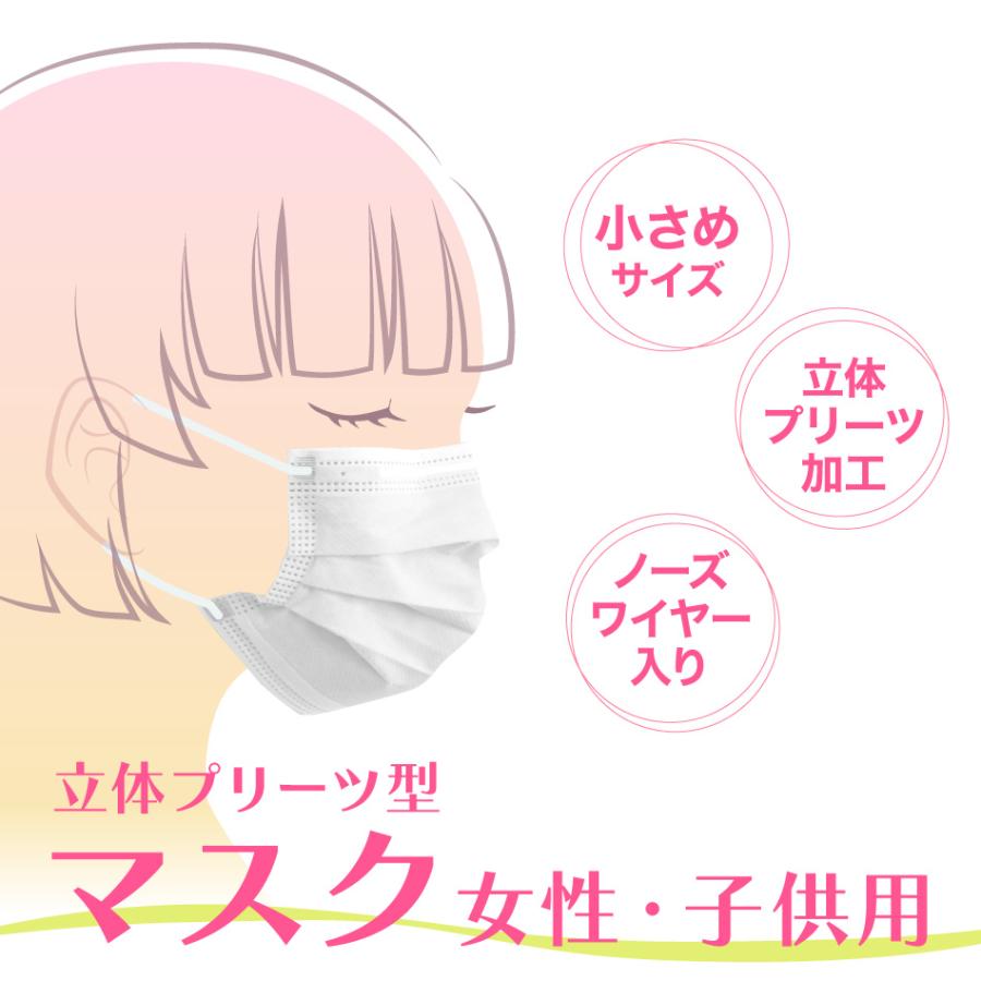 マスク 不織布 50枚 やわらかマスク 花粉 仕事用 個包装 3層 おしゃれ プリーツ WEIMALL | WEIMALL | 01