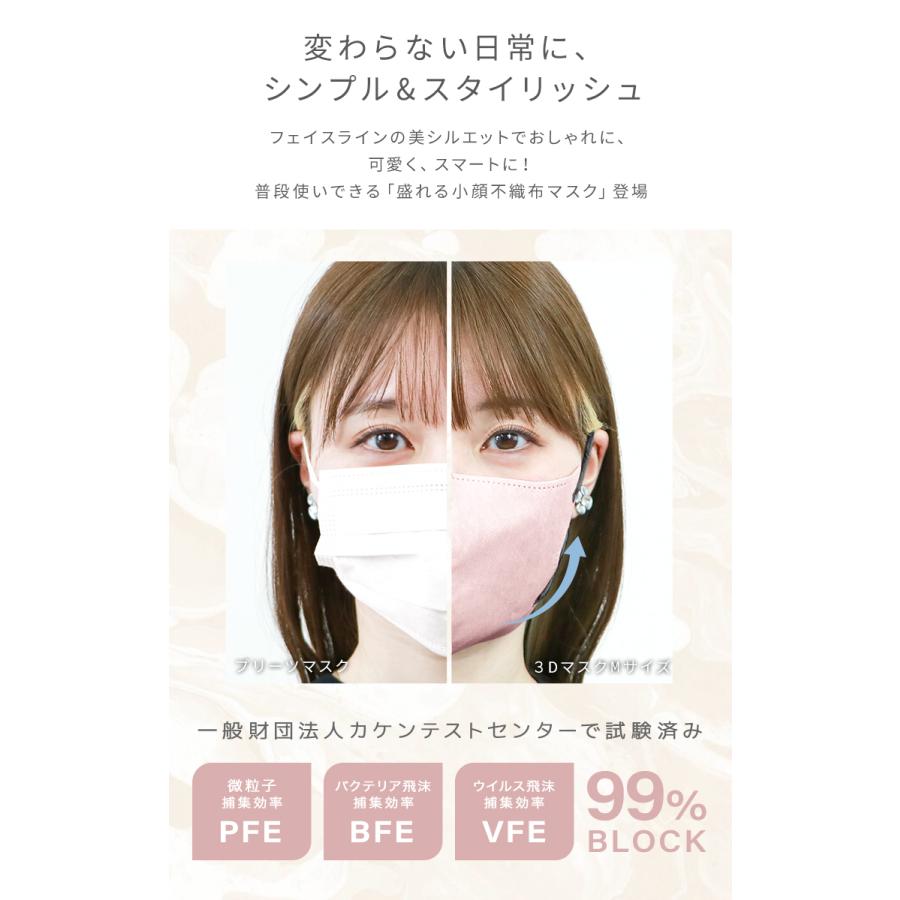 Boucheron 立体マスク 3点セット WEIMALL マスク 不織布 3D カラーマスク 冷感 両面同色 立体