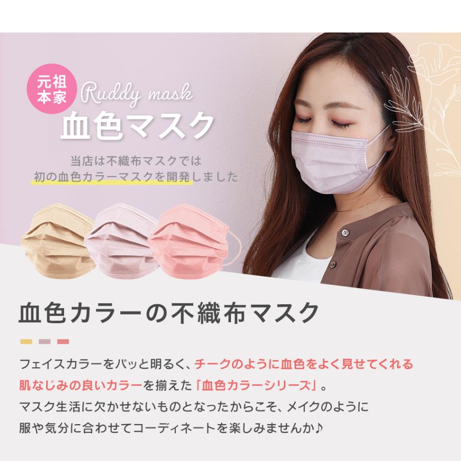 WEIMALL（ウェイモール） 不織布マスク カラー マスク 小さめ 女性用 2