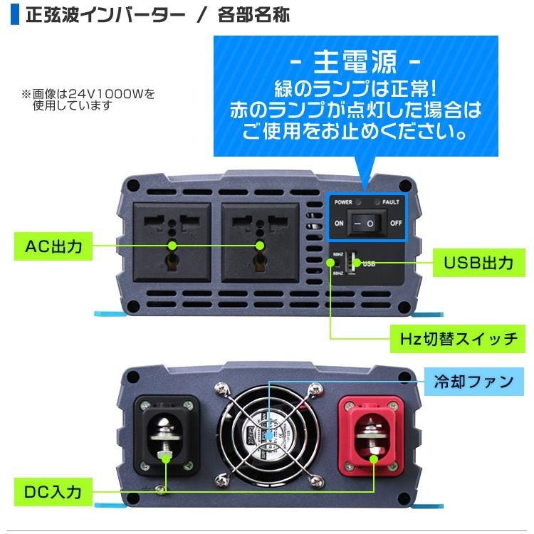 正弦波インバーター バッテリー ポータブル電源 防災 非常用電源 車中泊 アウトドア 12v 定格1500W DC12V / AC100V  50Hz/60Hz切替可能 USBポート付 WEIMALL | WEIMALL | 11