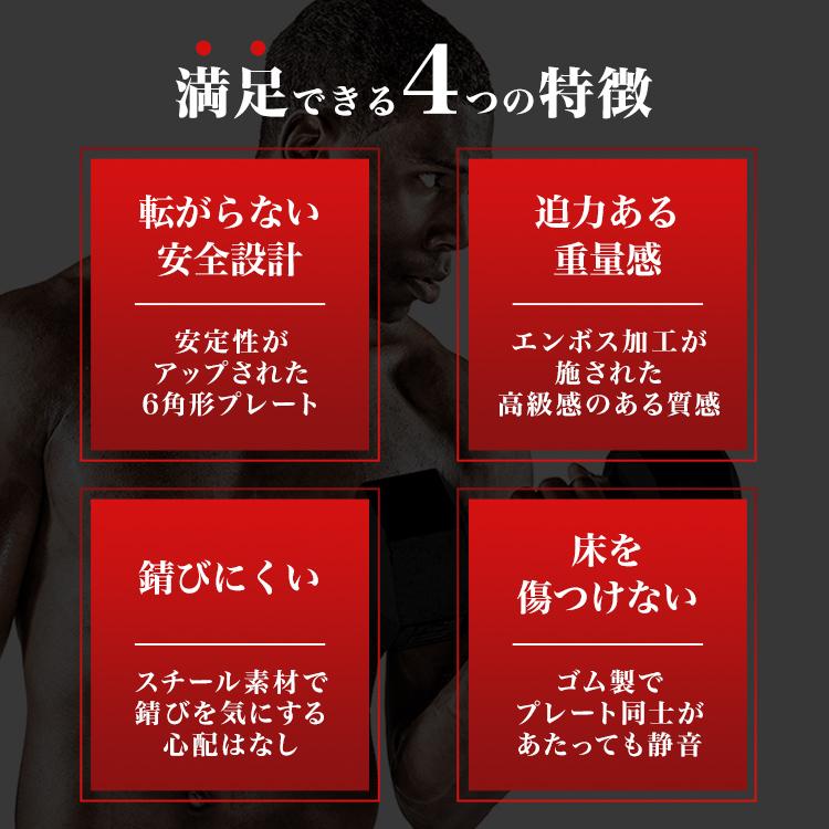ラバーダンベル 6角形 25kg サビにくい スチール ゴム エクササイズ 鉄アレイ ウエイトトレーニング 筋トレ ダイエット フィットネス WEIMALL | WEIMALL | 03