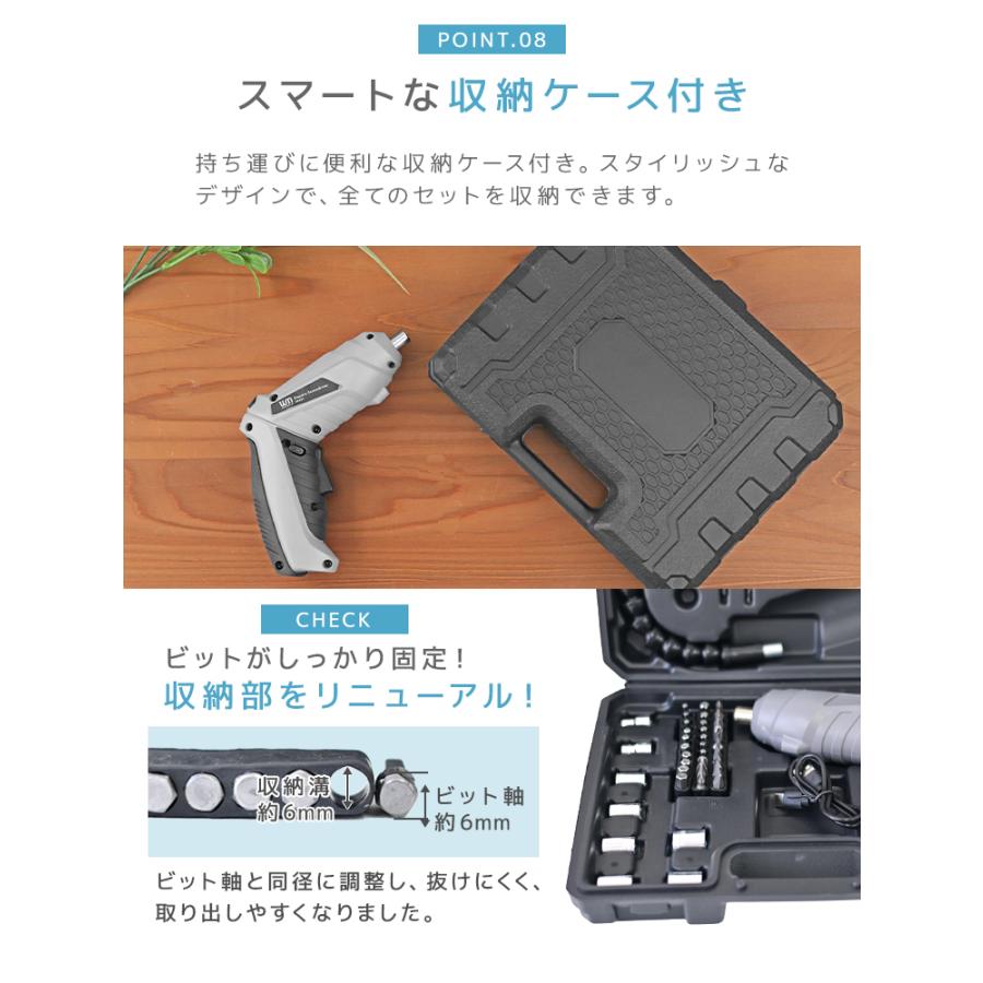 電動ドライバー 小型 充電式 超軽量 コードレス 電動 ドライバー ドリルドライバー 電動ドライバーセット ビット コンパクト 収納ケース付 DIY WEIMALL |  | 18