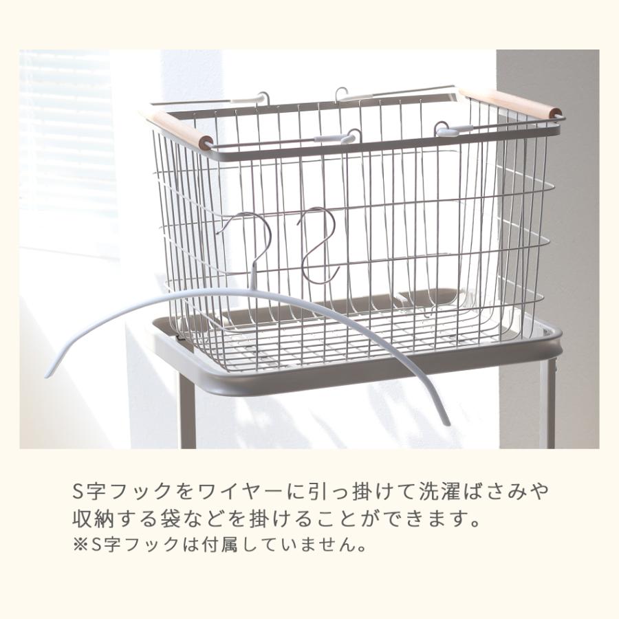 メッシュランドリーバスケット 2段 大容量 72L スリム 取っ手付き キャスター付き 収納ラック ワイヤーバスケット ランドリーワゴン 洗濯かご 脱衣かご 新生活 | WEIMALL | 18