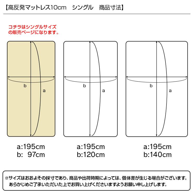 高反発マットレス シングル 厚み10cm 高反発ウレタン 密度 30D 硬さ 200N 新生活 ベッド WEIMALL｜w-class｜12