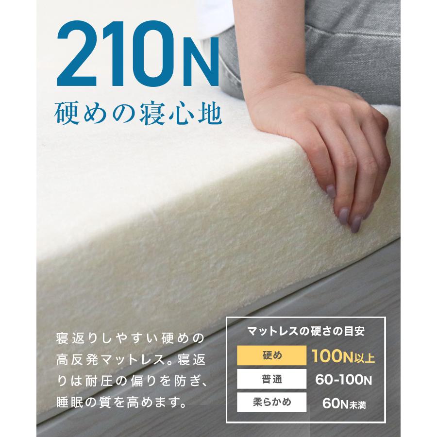 マットレス 高反発 ダブル 10cm 三つ折り 折りたたみマットレス 高反発ウレタン 硬さ 210N 新生活 ベッド WEIMALL