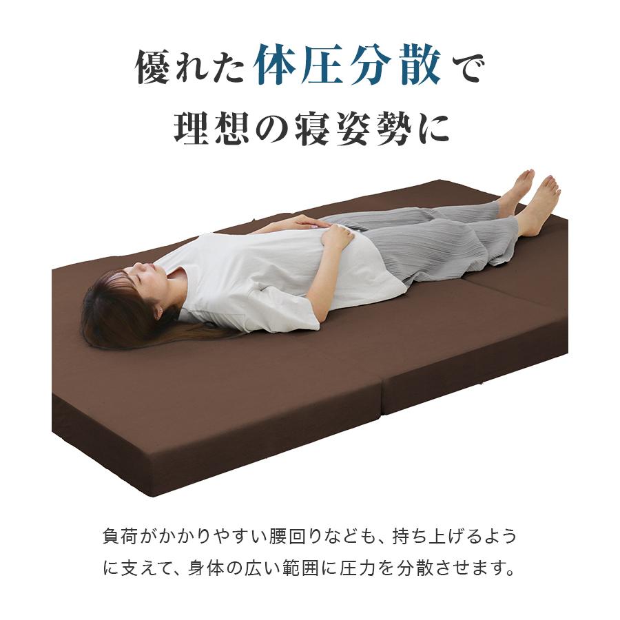 マットレス 高反発 ダブル 10cm 三つ折り 折りたたみマットレス 高反発ウレタン 硬さ 210N 新生活 ベッド WEIMALL