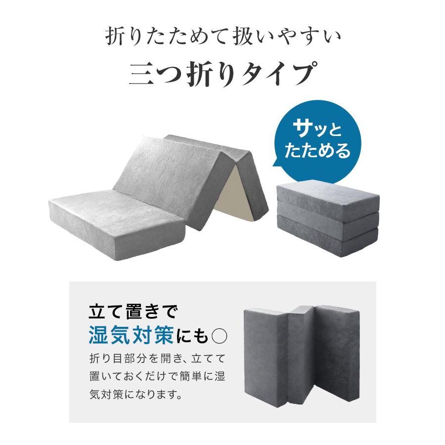 マットレス シングル 三つ折り 高反発 極厚20cm 240N 30D 腰痛対策 折りたたみ 高反発マットレス ベッドマットレス マットレストッパー シングルマットレス | WEIMALL | 20