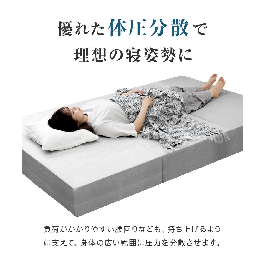 マットレス セミダブル 三つ折り 高反発 極厚20cm 240N 30D 腰痛対策 折りたたみ 高反発マットレス ベッドマットレス マットレストッパー シングルマットレス | WEIMALL | 10