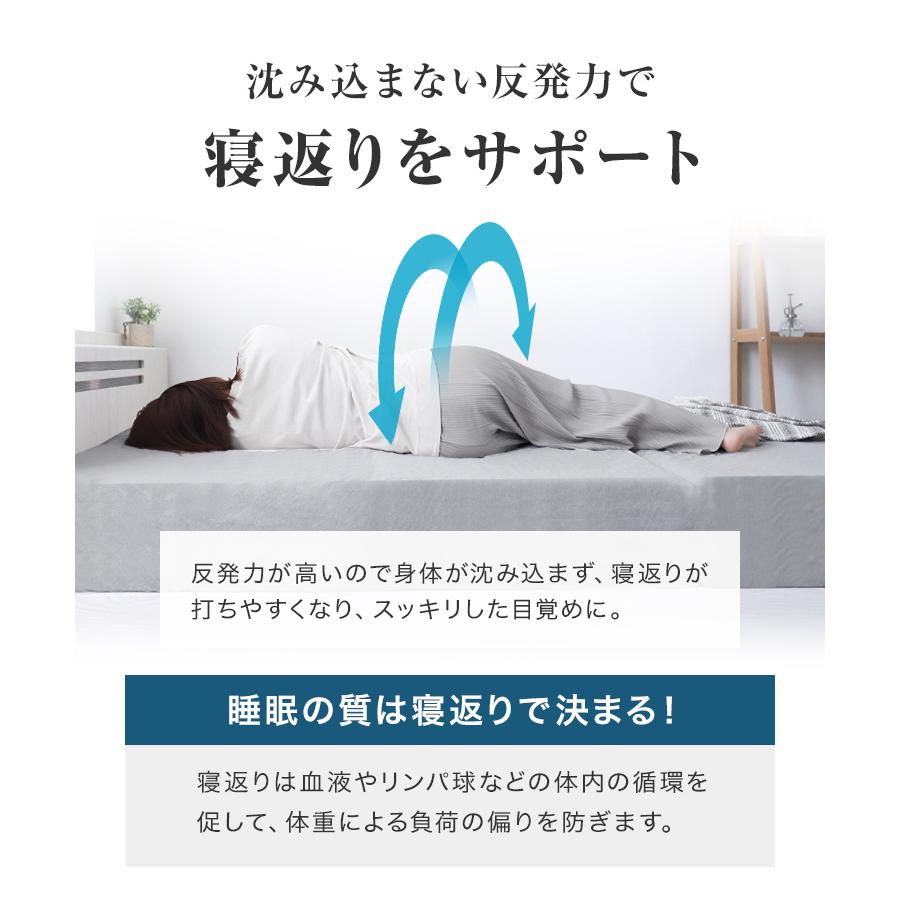 マットレス ダブル 三つ折り 高反発 極厚20cm 240N 30D 腰痛対策 折りたたみ 高反発マットレス ベッドマットレス マットレストッパー シングルマットレス | WEIMALL | 13