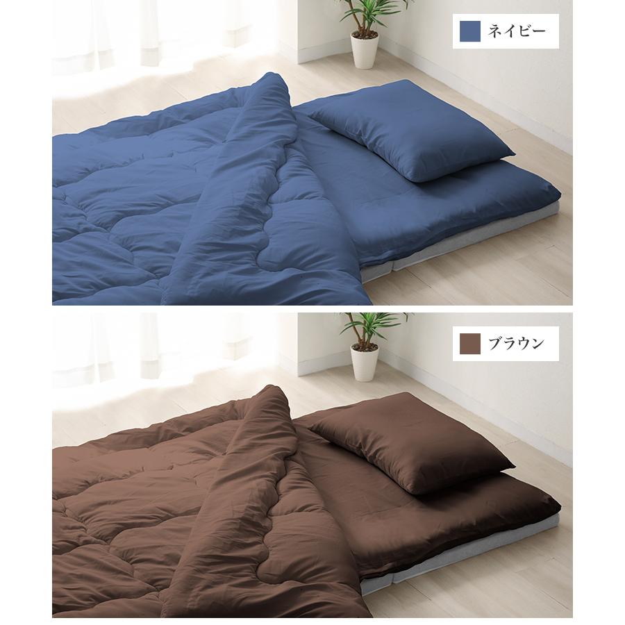 布団セット マットレス ダブル 6点セット 洗える 敷き布団 掛け布団 枕 カバー 抗菌 防臭 寝具 収納袋付 新生活 来客用 ほこりが出にくい | WEIMALL | 16