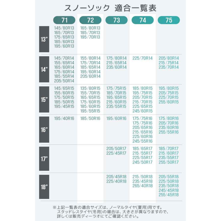 タイヤチェーン 非金属 布製 スノーソック スノーチェーン 非金属タイヤチェーン 非金属チェーン サイズ選択 WEIMALL |  | 07