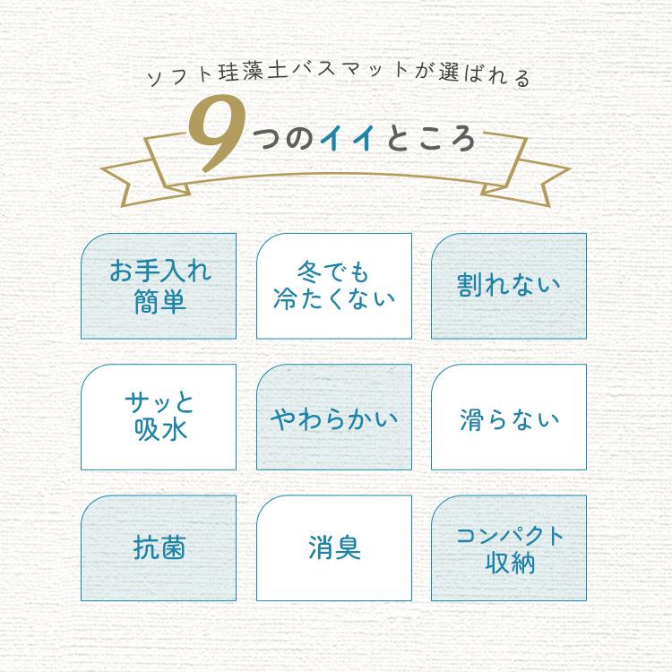 バスマット 珪藻土 ソフト やわらか 大判 40×60cm 速乾 吸水 珪藻土バスマット 洗える 足拭き お風呂 洗面所 無地 抗菌 消臭 アスベスト不使用 おしゃれ | WEIMALL | 04