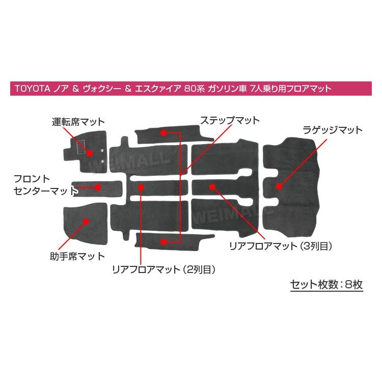ヴォクシー ノア エスクァイア 80系 フロアマット floormat カーマット