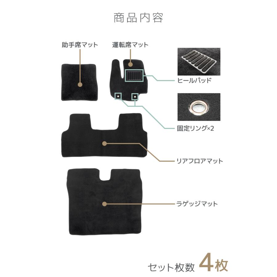 ホンダ N-Van フロアマット 4点セット AT車専用 HONDA JJ1 JJ2