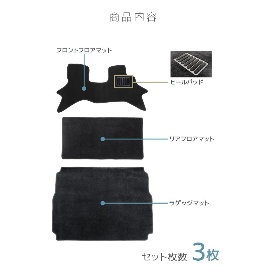 フロアマット スズキ エブリイ DA64V エブリイワゴンDA64W 3Pセット 日産 クリッパー マツダ スクラム 三菱 ミニキャブ タウンボックス WEIMALL |  | 09