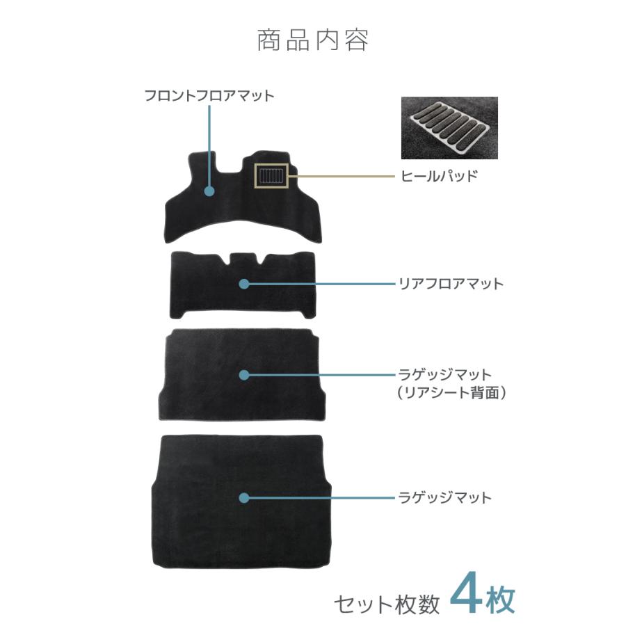 ハイゼットカーゴ フロアマット 4点セット MT車用 軽バン サンバーバン