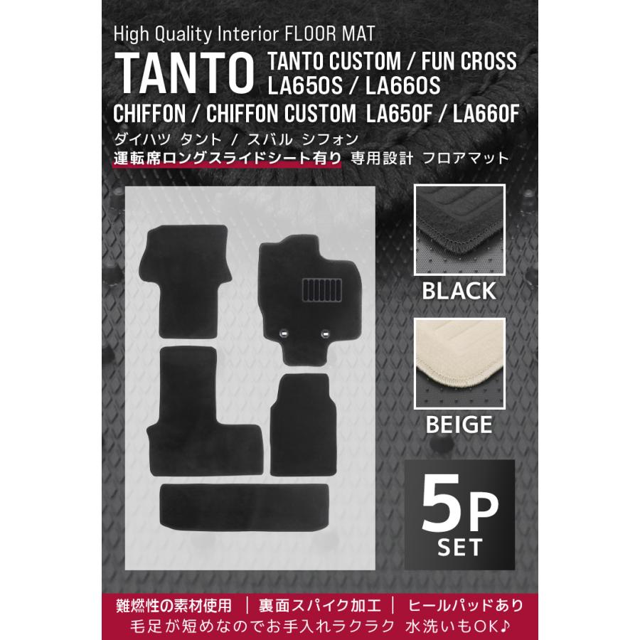 ダイハツ 新型タント カスタム フロアマット LA650S LA660Sカーマット