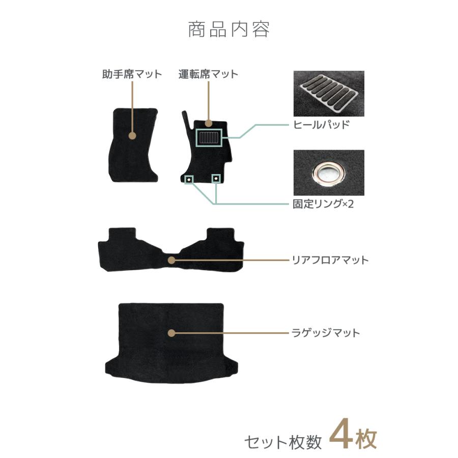 フロアマット インプレッサスポーツ GP系 4P 4点セット GP2 GP3 GP6 GP7 スバル ラゲッジマット カーマット 洗える 車 床 汎用 マット |  | 10